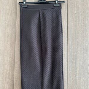 H&M Dark Grey Ribbed Midi Skirt